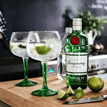 Tanqueray London Dry Gin Imported Set mit Bar Glas, Alkohol, Flasche, 47.3%, 1 L - 5