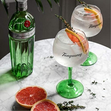 Tanqueray London Dry Gin Imported Set mit Bar Glas, Alkohol, Flasche, 47.3%, 1 L - 6