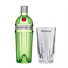 Tanqueray No Ten Set mit Bar Glas, Destillierter Gin, Alkohol, Flasche, 47.3%, 700 ml - 1