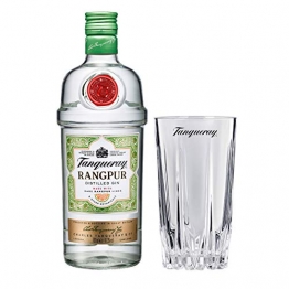 Tanqueray Rangpur Set mir Bar Glas, Destillierter Gin, Alkohol, Flasche, 41.3%, 700 ml - 1