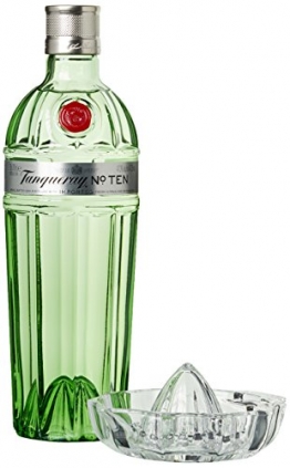 Tanqueray Ten London Gin Limited Editon mit Kristall-Zitronenpresse und Geschenkverpackung (1 x 0.7 l) - 1