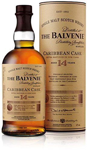 The Balvenie Carribean Cask Single Malt Scotch Whisky 14 Jahre mit Geschenkverpackung (1 x 0,7 l) - 1