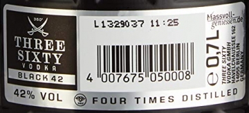 Three Sixty Vodka Black 42 0,7 Liter (42%-VOL) - 4
