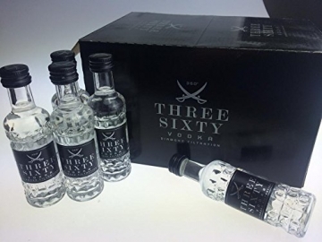 Three Sixty Vodka Miniatur 0,04l 37,5% (24er Pack) - 