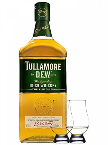 Tullamore Dew Blended Irish Whiskey 0,7 Liter + 2 Glencairn Gläser - 1