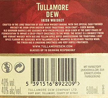 Tullamore Dew Cider Cask Finish mit Geschenkverpackung (1 x 0.5 l) - 7