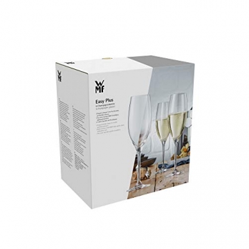 WMF Easy Plus Champagner-/ Sektgläser-Set 6-teilig, 250ml, Kristallglas, spülmaschinenfest, transparent - 6