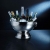 BarCraft, Champagnerkühler/Punschschüssel aus Metall, Stilvoller Silberfarbener Eiskübel für Cocktails, Wein, Bier und Alkoholfreie Getränke, 37 x 25 cm – Edelstahl - 3