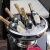 EDZARD Champagner Kühler Cadiz (Ø 43 cm, groß) aus Edelstahl - Flaschenkühler, Sektkühler doppelwandig - Getränkekühler für 6 Flaschen - Schale für Sekt & Eiswürfel - Weinkühler gehämmert - 3