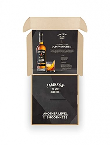 Jameson Black Barrel Irish Whiskey und 2 Tumbler im Set – Blended Irish Whiskey mit Jameson Single Irish Pot Still Whiskeys und seltenem Grain Whiskey – 1 x 0,7 l - 4