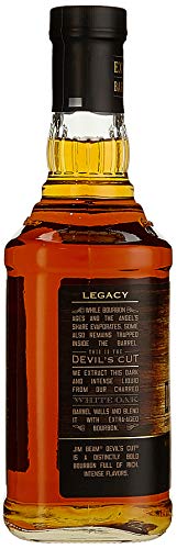 Jim Beam Devil's Cut Kentucky Straight Bourbon Whiskey, robuster Geschmack mit intensiven Eichen- und Vanillenoten, 45% Vol, 1 x 0,7l - 3