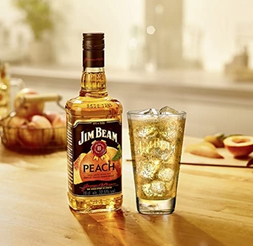 Jim Beam Peach - Kentucky Straight Bourbon Whiskey vermählt mit fruchtigem Pfirsichgeschmack, 32.5% Vol, 1 x 0,7l - 2