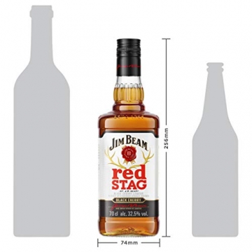 Jim Beam Red Stag Black Cherry - Bourbon Whiskey mit Schwarzkirsch-Likör, mit weichem und rundem Geschmack, 32.5% Vol, 1 x 0,7l - 6