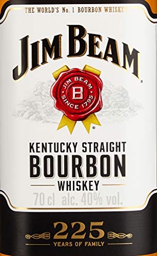 Jim Beam White Kentucky Straight Bourbon Whiskey, vollmundiger und milder Geschmack, 40% Vol, 1 x 0,7l - 5