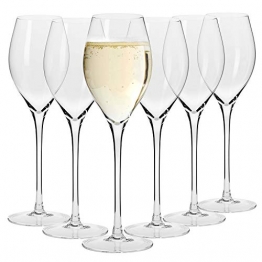 Krosno Champagnergläser Prosecco-Gläser| Set von 6 | 280 ML | Harmony Kollektion | Sektgläser Sektflöten | Perfekt für zu Hause, Restaurants und Partys | Spülmaschinenfest - 1