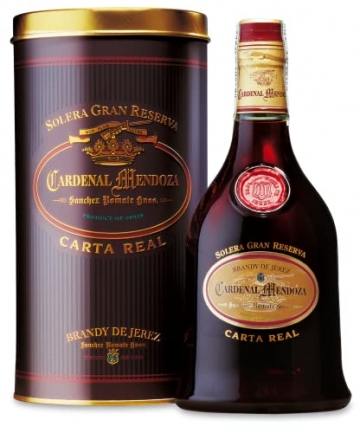 3x Cardenal Mendoza Carta Real Solera Gran Reserva Brandy de Jerez 40% vol 0,7 l in Metallgeschenkhülle - 2