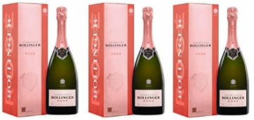 3x 1,5l - Bollinger - Rosé - Magnum im Etui - Champagne A.O.P. - Frankreich - Rosé-Champagner trocken - 1