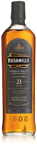 Bushmills 21 Jahre Single Malt Irish Whiskey 40% 0,7l Whisky Flasche - 