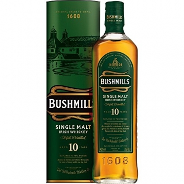 Bushmills Single Malt Whiskey. 10Jahre, 40% 0,7L - 