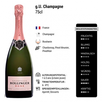 Champagne Brut Rosé - Bollinger - Rebsorte Chardonnay, Pinot Meunier, Pinot Noir - 6x75cl - 3