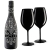 Das Sekt Geschenkset BLING!| Diamond LECLUB mit 1.000 Kristallen 2 Champagnergläser aus schwarzem Kristallglas | Geschenk Valentinstag Mutter - 3