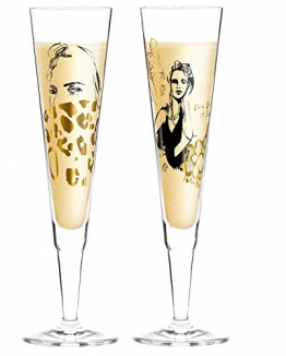 Dekomiro Ritzenhoff Champus Champagnerglas Set Frühling 2020 Peter Pichler Noble Savage und La Parisienne mit Glasputztuch - 1
