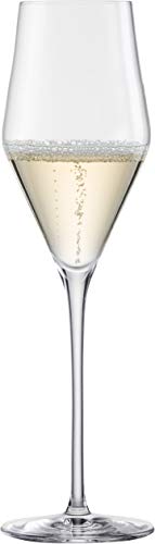 EISCH Champagnerglas SKY in SENSISPLUS-Qualität für ein beeindruckendes Aroma-Erlebnis – Set aus 2 Kristallgläsern 260 ml mit Moussierpunkt, bruchsicher & spülmaschinenfest – Made in Germany - 2