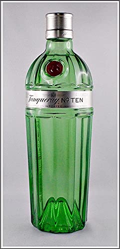 Geschenk Tanqueray No Ten London Dry Gin + 2 Original Gin Tonic Gläser + Trinkhalme aus Glas - 2