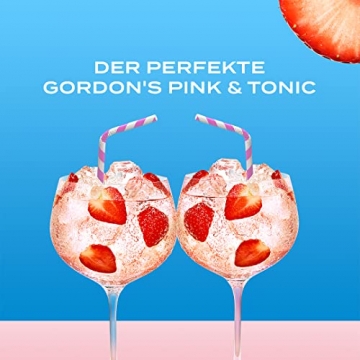 Gordon's Pink Gin | Premium destilliert | mit Erdbeer- und Himbeergeschmack | Hervorragend aromatisiert | handgefertigt auf englischem Boden | 37,5% vol | 700 ml Einzelflasche | - 5