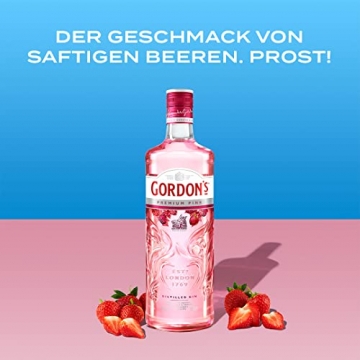 Gordon's Pink Gin | Premium destilliert | mit Erdbeer- und Himbeergeschmack | Hervorragend aromatisiert | handgefertigt auf englischem Boden | 37,5% vol | 700 ml Einzelflasche | - 6