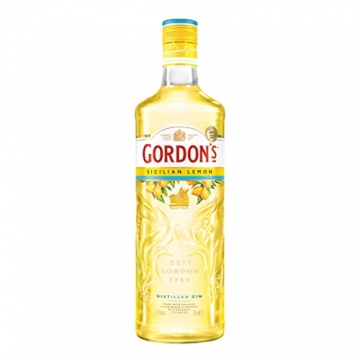 Gordon's Sicilian Lemon Gin | Destillierter Bestseller | mit Zitrusgeschmack | Hervorragend aromatisiert | handgefertigt auf englischem Boden | 37,5% vol | 700 ml Einzelflasche | - 1