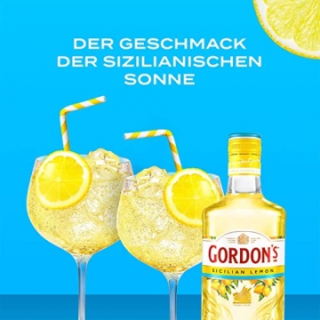Gordon's Sicilian Lemon Gin | Destillierter Bestseller | mit Zitrusgeschmack | Hervorragend aromatisiert | handgefertigt auf englischem Boden | 37,5% vol | 700 ml Einzelflasche | - 6