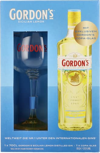Gordon's Sicilian Lemon Gin mit copa Glas Gin, 700ml - 2