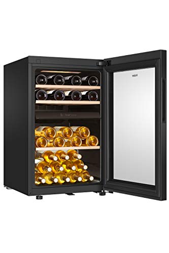 Haier HWS42GDAU1 Weinkühlschrank / 42 Flaschen / 2 Temperaturzonen/Einzigartiges natürliches Luftstromsystem/UV-Schutz Black Glass Connected - 2