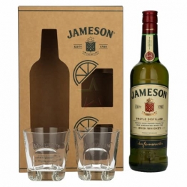 Jameson Triple Distilled Irish Whiskey mit 2 Gläsern 40,00% 0,70 lt. - 1