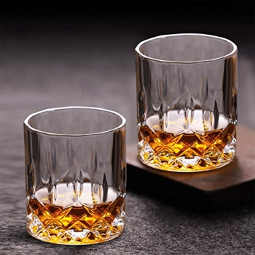 Joeyan Whisky Gläser 4er Set - 300ml Rumgläserset - Whiskybecher für Schottisch, Bourbon, Rum, Cocktails - 2