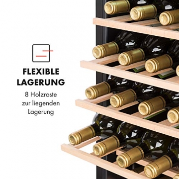 wine fridge leise 5 bis 18°C Klarstein Barossa Weinkühlschrank mit Glastür pianoschwarz Weintemperierschrank Weinkühler LED Touch Türanschlag beidseitig Weinschrank für 34 Flaschen 