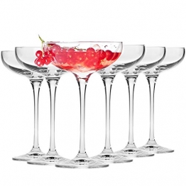 KROSNO Sektschalen Sektgläser Champagner-Gläser | Set von 6 | 240 ML | Harmony Kollektion | Perfekt für Zuhause, Restaurants und Partys | Prosecco Glas | Spülmaschinenfest - 1
