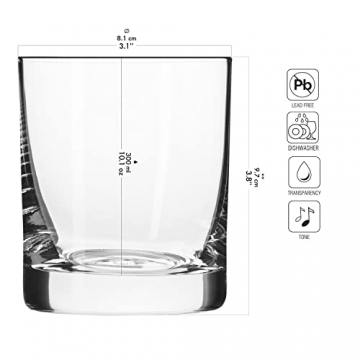 KROSNO Whisky-Gläser Tumbler | Set von 6 | 300 ML | Blended Kollektion | Perfekt für Zuhause, Restaurants und Partys | Spülmaschinenfest - 2