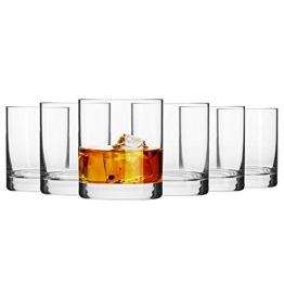 KROSNO Whisky-Gläser Tumbler | Set von 6 | 300 ML | Blended Kollektion | Perfekt für Zuhause, Restaurants und Partys | Spülmaschinenfest - 1