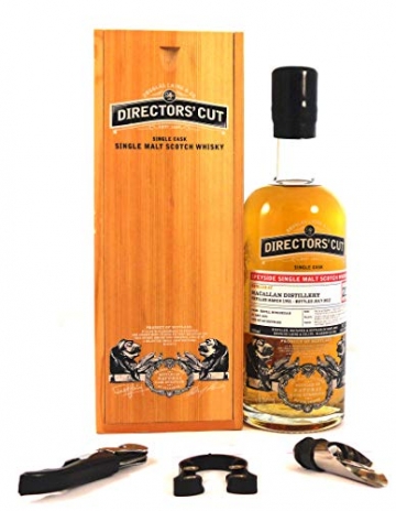 Macallan 21 Year Old Speyside Scotch Whisky 1991 The Directors‘ Cut in einer Geschenkbox, da zu 3 Weinaccessoires, 1 x 700ml - 