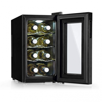 N8WERK Weinkühlschrank für 8 Flaschen in der Midnight Edition | Mit doppelwandiger Temperglastür | Temperaturbereich 8 °C - 18 ° C | Touch Bedienfeld mit LED Display - 2