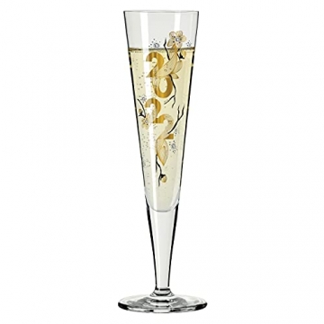 RITZENHOFF 1079012 Brillantnacht Celebration Glass #2022 Champagnerglas, Kristallglas, 205 milliliters, Gold, Schwarz - 2