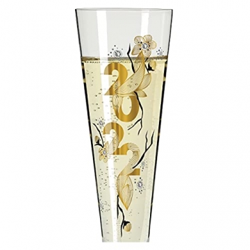 RITZENHOFF 1079012 Brillantnacht Celebration Glass #2022 Champagnerglas, Kristallglas, 205 milliliters, Gold, Schwarz - 4