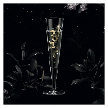 RITZENHOFF 1079012 Brillantnacht Celebration Glass #2022 Champagnerglas, Kristallglas, 205 milliliters, Gold, Schwarz - 6