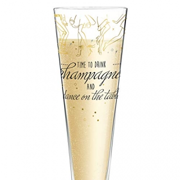 RITZENHOFF Champus Champagnerglas von Natalia Yablunovska, aus Kristallglas, 200 ml, mit edlen Gold- und Platinanteilen, inkl. Stoffserviette - 3