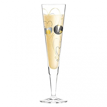 Ritzenhoff Champus Champagnerglas von Sandra Brandhofer, aus Kristallglas, 200 ml, mit edlen Gold- und Platinanteilen, 1 Stück (1er Pack) - 2