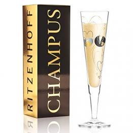 Ritzenhoff Champus Champagnerglas von Sandra Brandhofer, aus Kristallglas, 200 ml, mit edlen Gold- und Platinanteilen, 1 Stück (1er Pack) - 1