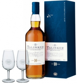 Talisker 10 Jahre Geschenkset mit 2 Classic Malt Whiskygläsern - 1