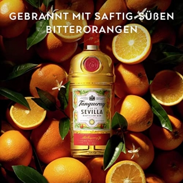 Tanqueray Flor de Sevilla | Destillierter Gin | mit Orangengeschmack | Ausgezeichnet & aromatisiert | 5-fach destilliert auf englischem Boden | 41.3% vol | 1000ml Einzelflasche | - 5